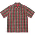 Supreme Metallic Plaid S/S Shirt - Red (front)