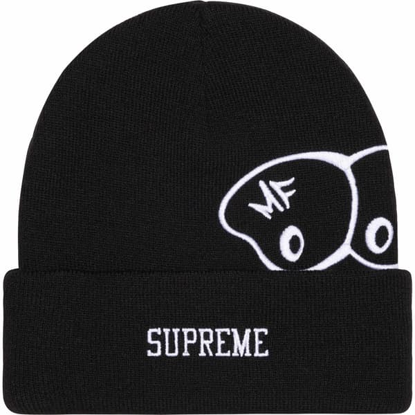 Supreme MF DOOM Beanie - Black (front)