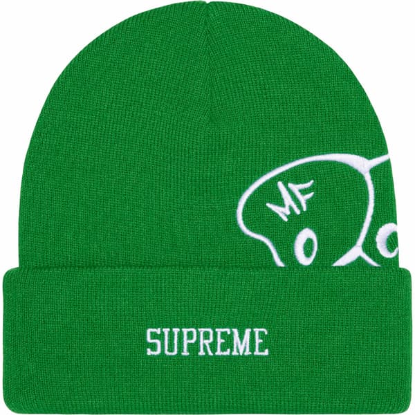 Supreme MF DOOM Beanie - Green (front)