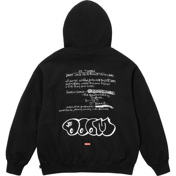 Supreme MF DOOM Hooded Sweatshirt - Black (front)