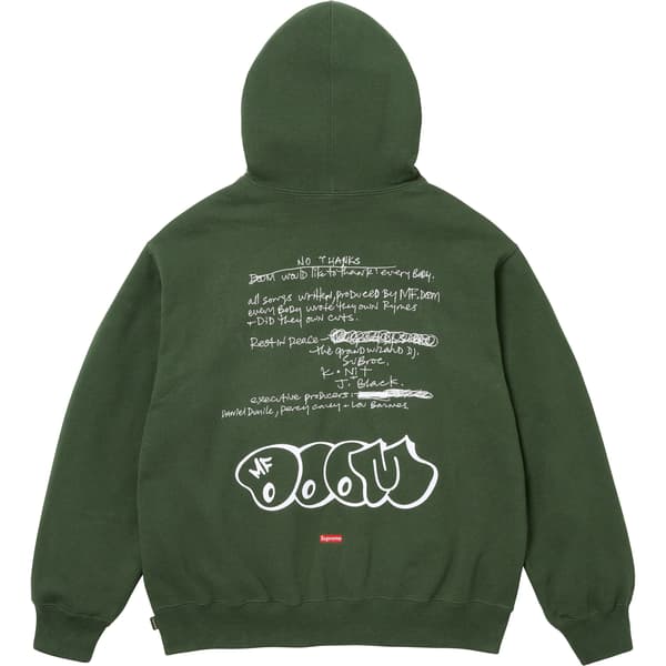 Supreme MF DOOM Hooded Sweatshirt - Dark Olive (front)