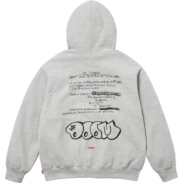 Supreme MF DOOM Hooded Sweatshirt - Heather Grey (front)