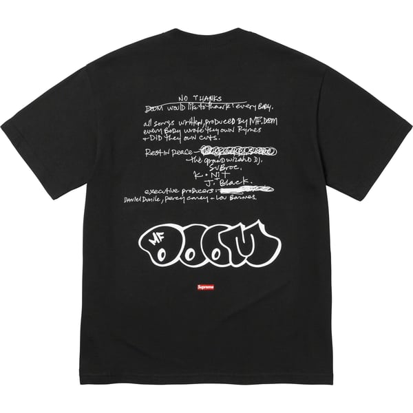 Supreme MF DOOM Tee - Black (front)