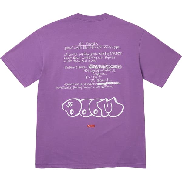 Supreme MF DOOM Tee - Dusty Purple (front)