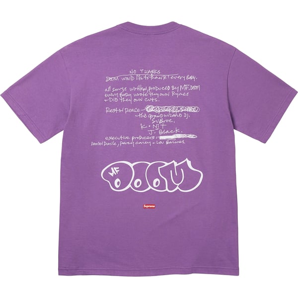 Supreme MF DOOM Tee - Dusty Purple (front)