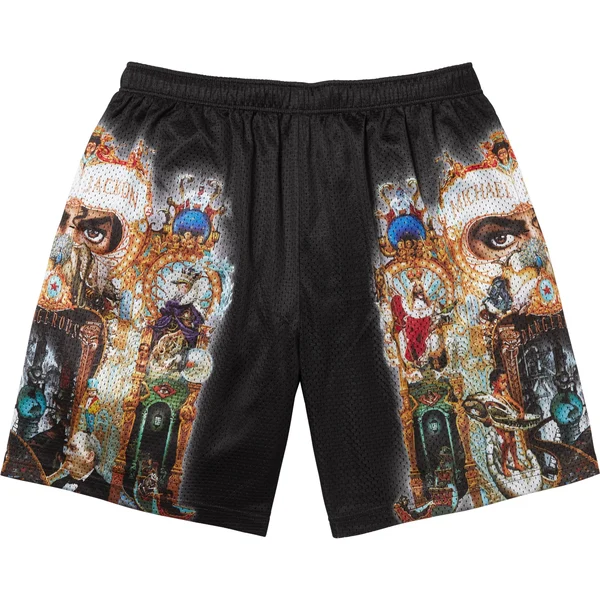 Supreme Michael Jackson Dangerous Mesh Short - Black (front)