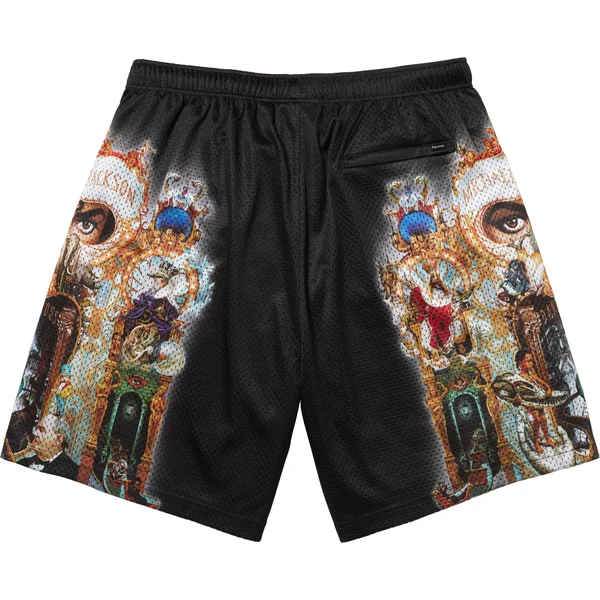 Supreme Michael Jackson Dangerous Mesh Short - Black (front)