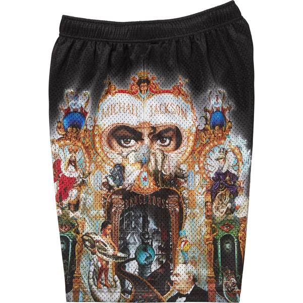 Supreme Michael Jackson Dangerous Mesh Short - Black (front)