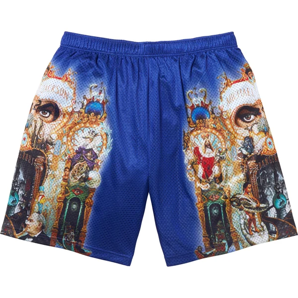 Supreme Michael Jackson Dangerous Mesh Short - Royal (front)