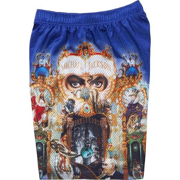 Supreme Michael Jackson Dangerous Mesh Short - Royal (front)