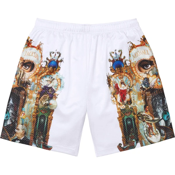 Supreme Michael Jackson Dangerous Mesh Short - White (front)