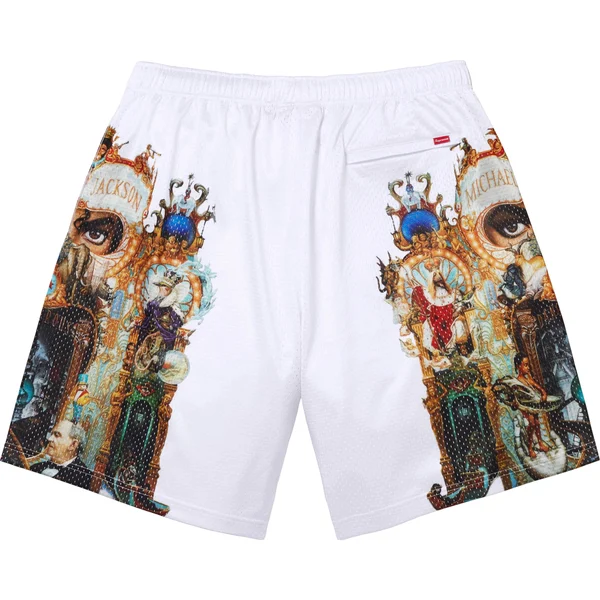 Supreme Michael Jackson Dangerous Mesh Short - White (front)