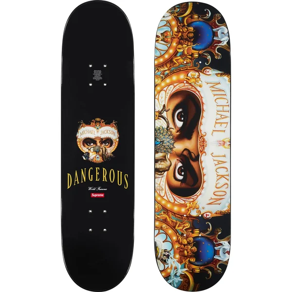 Supreme Michael Jackson Dangerous Skateboard - 8.25" x 32" (front)