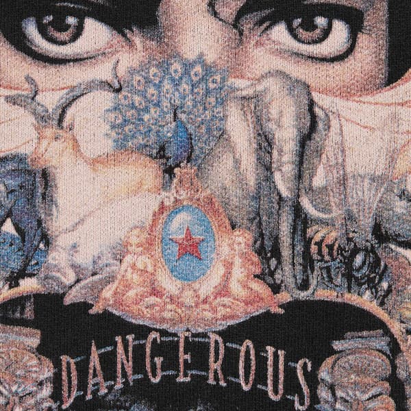 Supreme Michael Jackson Dangerous Zip Up Hooded Sweatshirt - Black (front)