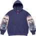 Supreme Michael Jackson Dangerous Zip Up Hooded Sweatshirt - Washed Navy (front)