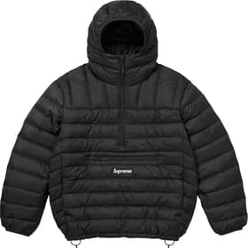 Supreme Micro Down Half Zip Hooded Pullover Black