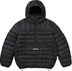 Supreme Micro Down Half Zip Hooded Pullover - Black (front)