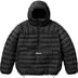 Supreme Micro Down Half Zip Hooded Pullover - Black (front)