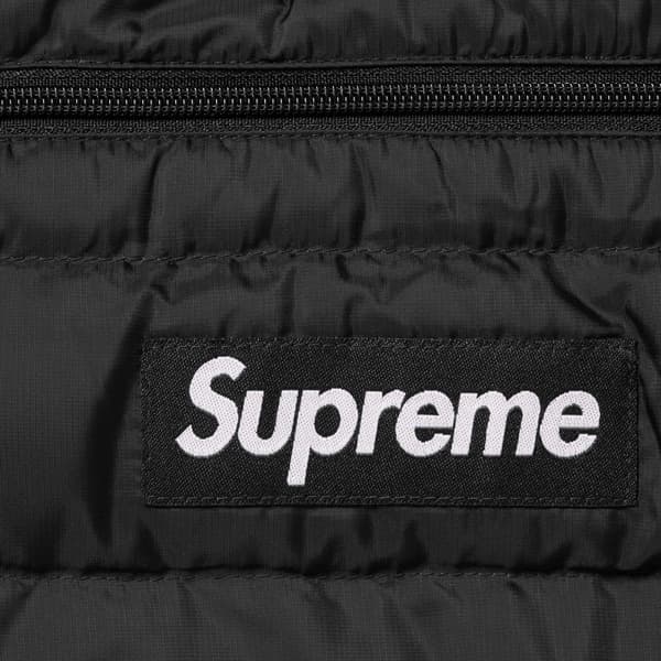 Supreme Micro Down Half Zip Hooded Pullover - Black (front)