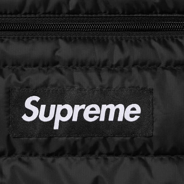 Supreme Micro Down Half Zip Hooded Pullover - Black (front)