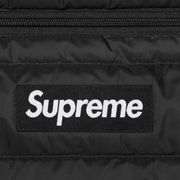Supreme Micro Down Half Zip Hooded Pullover - Black (front)