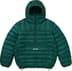 Supreme Micro Down Half Zip Hooded Pullover - Dark Green (front)