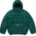 Supreme Micro Down Half Zip Hooded Pullover - Dark Green (front)