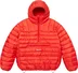 Supreme Micro Down Half Zip Hooded Pullover - Dark Orange (front)