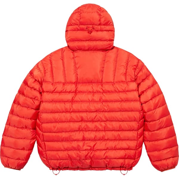 Supreme Micro Down Half Zip Hooded Pullover - Dark Orange (front)