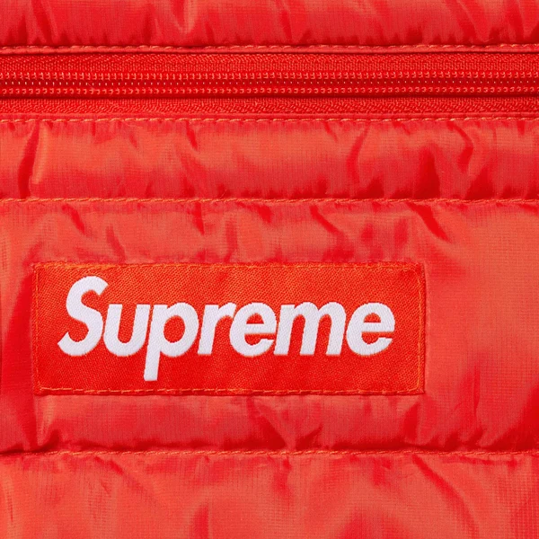 Supreme Micro Down Half Zip Hooded Pullover - Dark Orange (front)