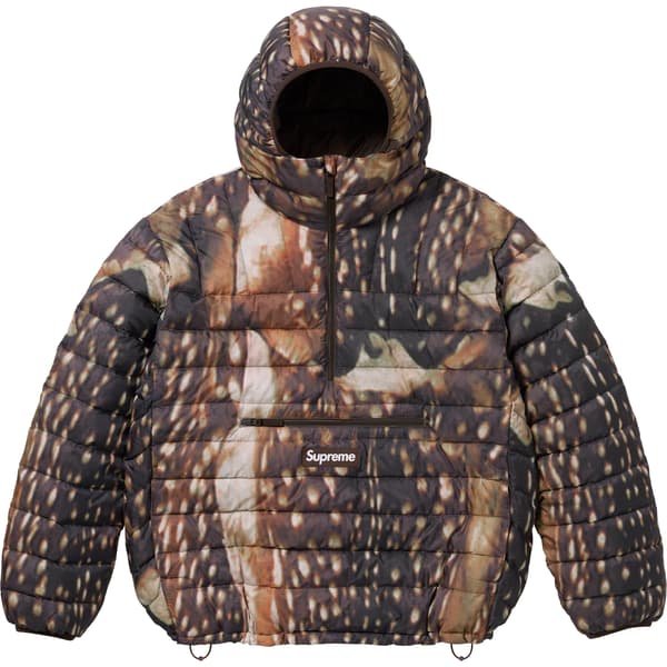 Supreme Micro Down Half Zip Hooded Pullover - Deer (front)