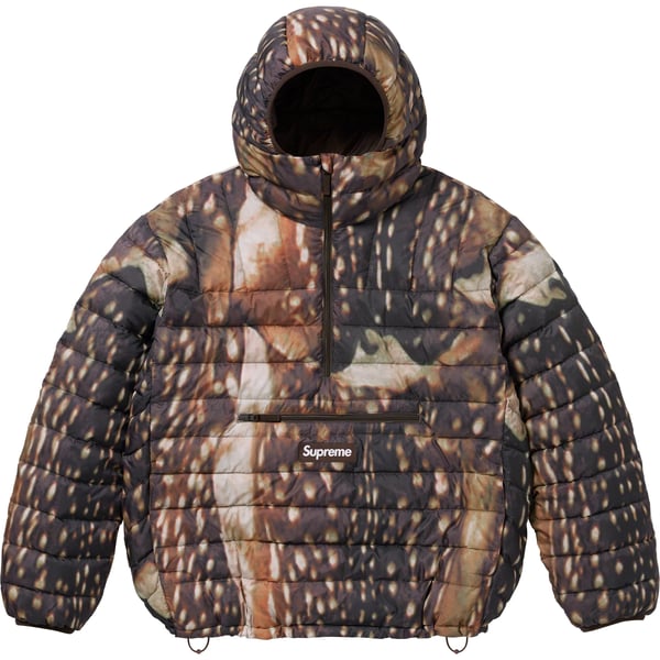 Supreme Micro Down Half Zip Hooded Pullover - Deer (front)