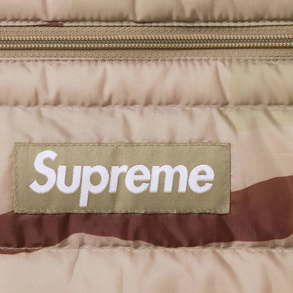 Supreme Micro Down Half Zip Hooded Pullover - Desert Camo (front)