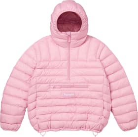 Supreme Micro Down Half Zip Hooded Pullover Light Pink