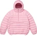 Supreme Micro Down Half Zip Hooded Pullover - Light Pink (front)