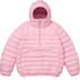 Supreme Micro Down Half Zip Hooded Pullover - Light Pink (front)
