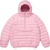 Supreme Micro Down Half Zip Hooded Pullover - Light Pink (front)