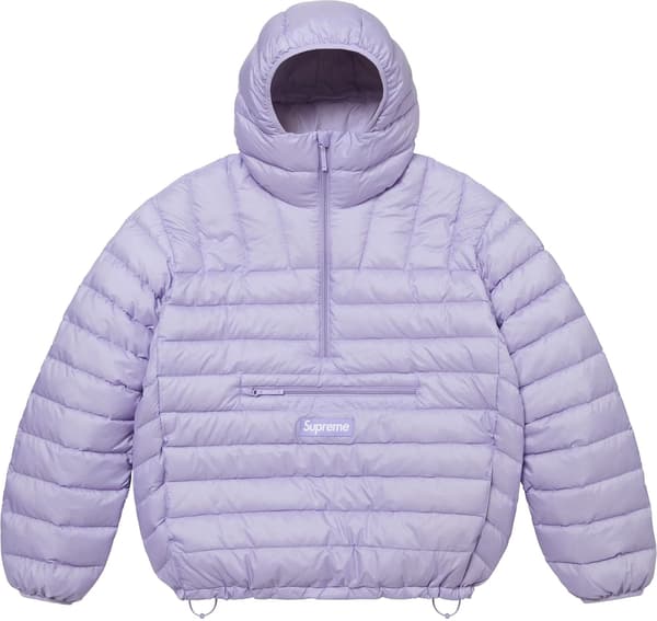 Supreme Micro Down Half Zip Hooded Pullover - Lilac (front)