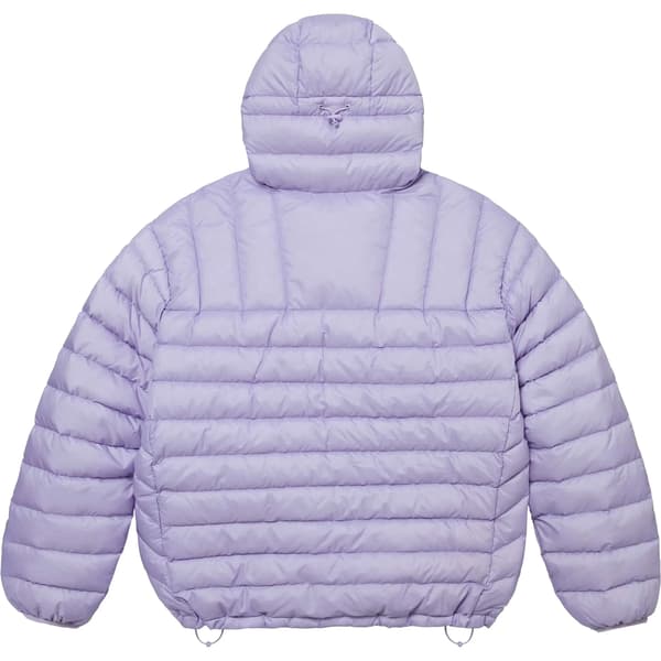 Supreme Micro Down Half Zip Hooded Pullover - Lilac (front)