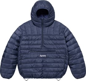 Supreme Micro Down Half Zip Hooded Pullover Navy