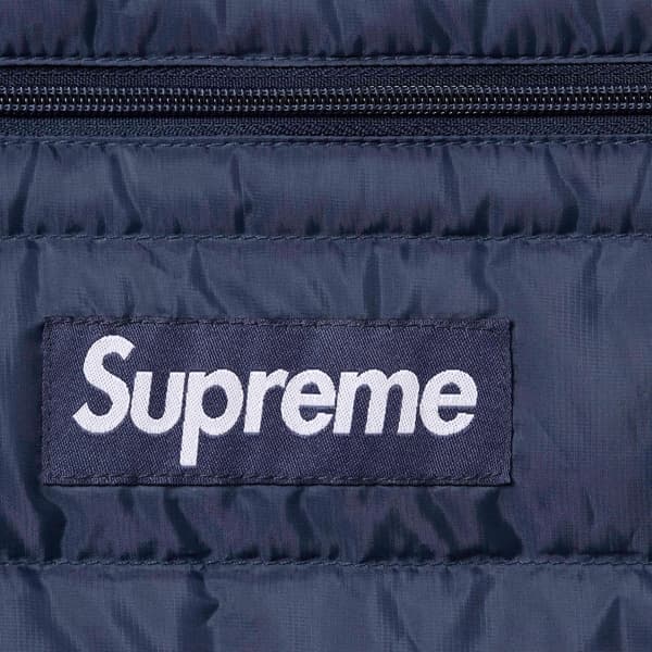 Supreme Micro Down Half Zip Hooded Pullover - Navy (front)