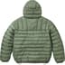 Supreme Micro Down Half Zip Hooded Pullover - Olive (front)