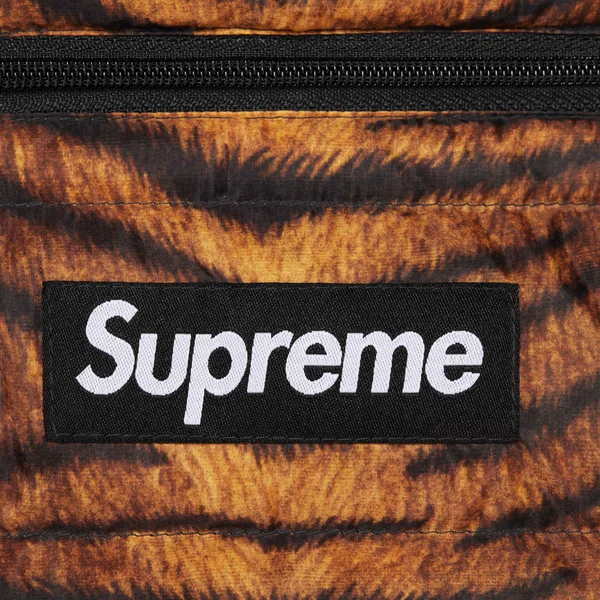Supreme Micro Down Half Zip Hooded Pullover - Tiger (front)