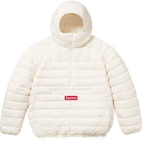 Supreme Micro Down Half Zip Hooded Pullover White