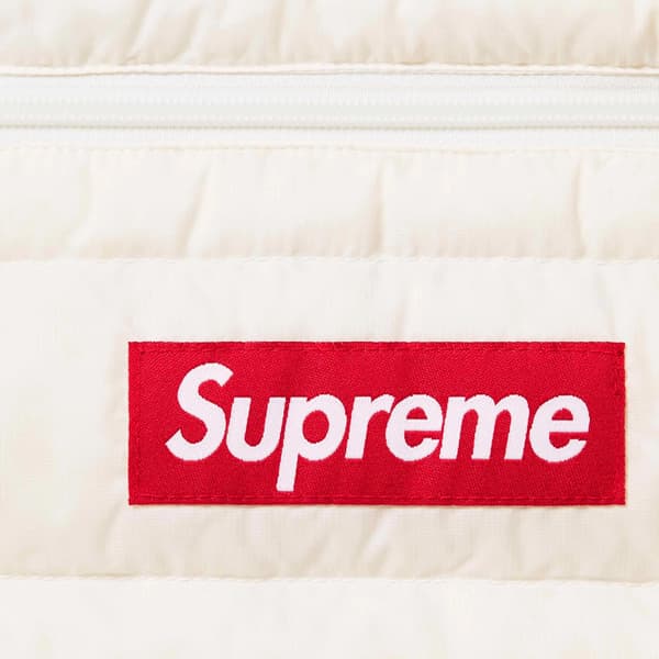 Supreme Micro Down Half Zip Hooded Pullover - White (front)