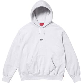 Supreme Micro Logo Hooded Sweatshirt Ash Grey