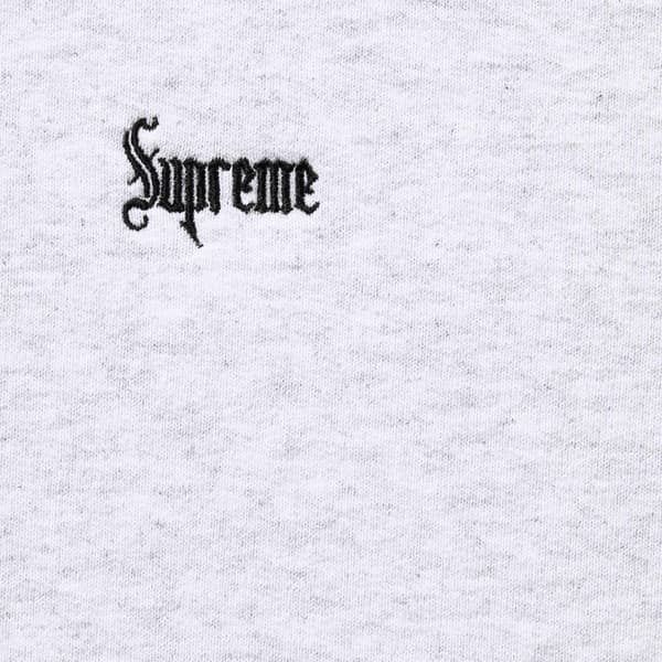Supreme Micro Logo Hooded Sweatshirt - Ash Grey (front)
