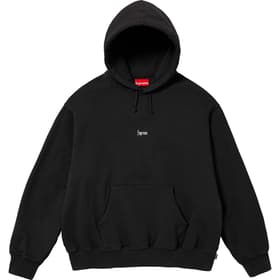 Supreme Micro Logo Hooded Sweatshirt Black