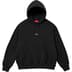 Supreme Micro Logo Hooded Sweatshirt - Black (front)