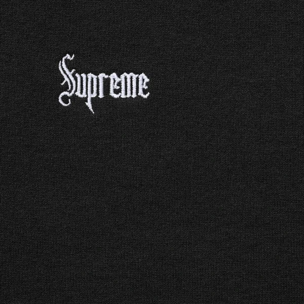 Supreme Micro Logo Hooded Sweatshirt - Black (front)